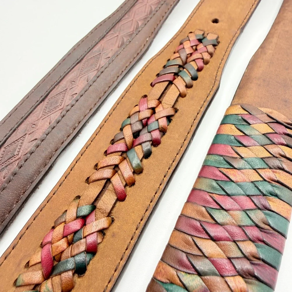 Mens Leather Belt Lot‎ 7pc Jos A Bank Territory Ahead Trafalgar Brown Woven 40